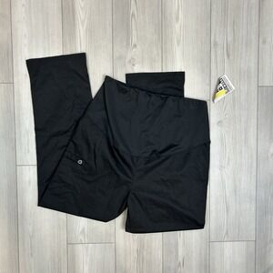 NWT Wink WonderWORK Scrubs for Maternity Cargo Scrub Pants Large Black